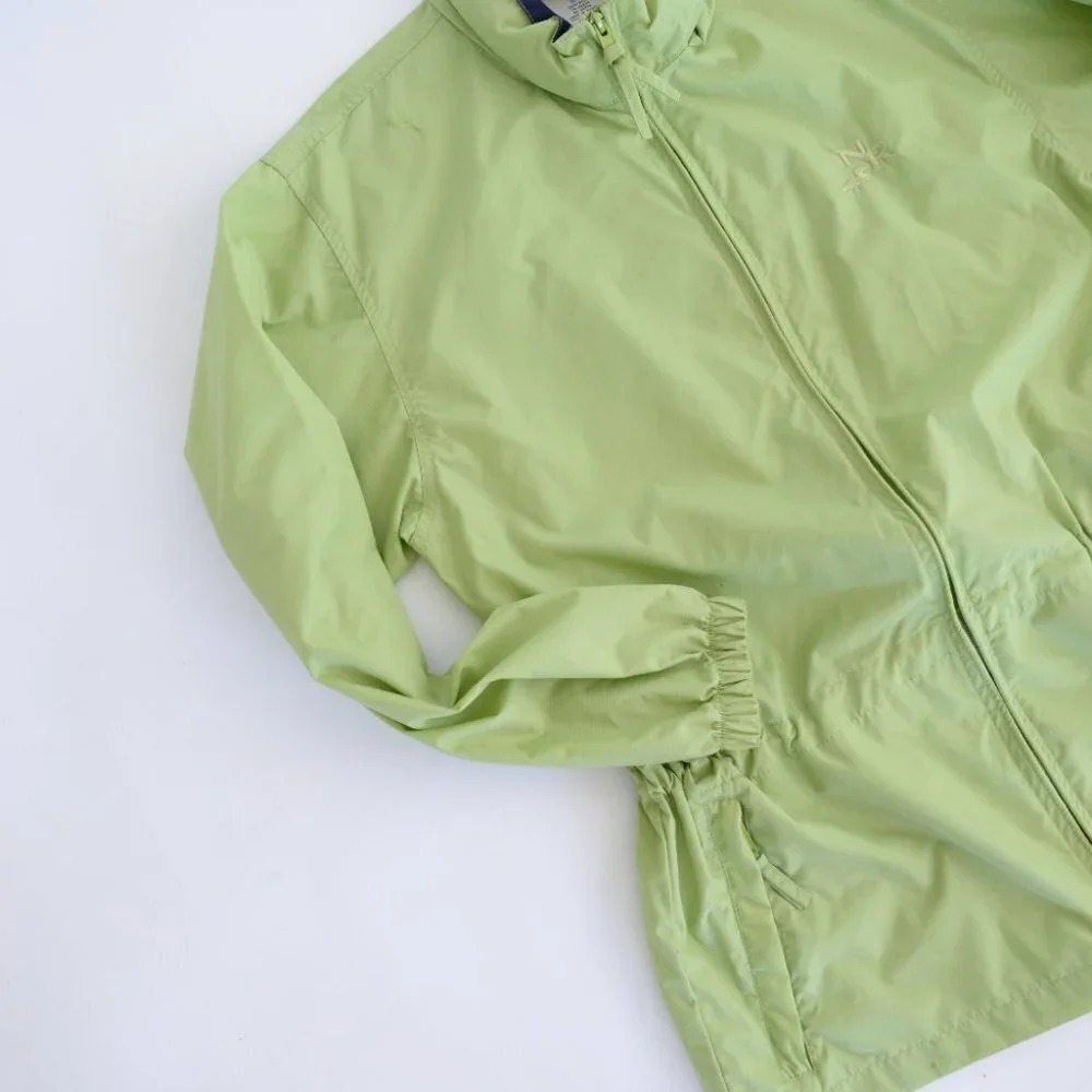 Vintage Northern Reflections Green Raincoat Zip up with Hood Drawstring Jacket S - Picture 4 of 16